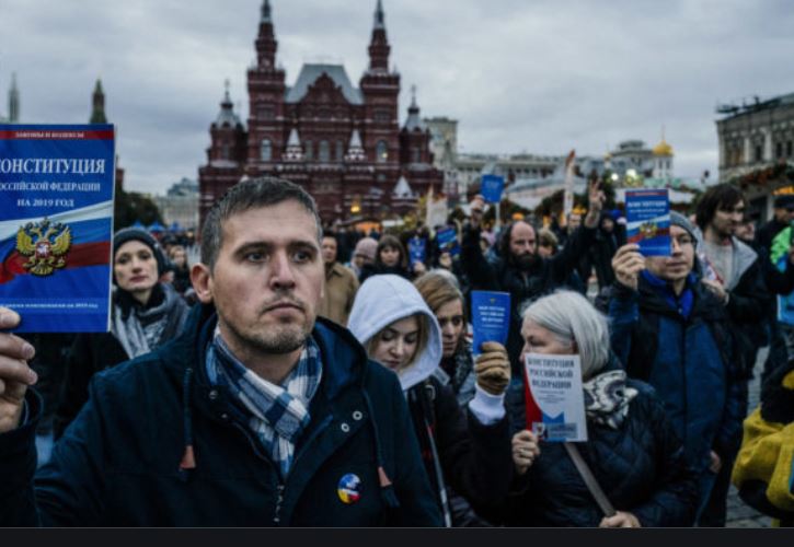 cetateni rusi rusia moscova manifestatii
