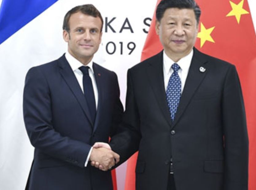 Macron și Xi Jinping