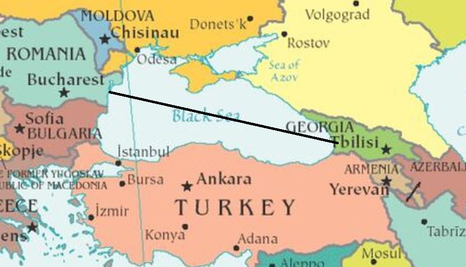 Cablului electric pe sub Marea Neagră între Georgia și România