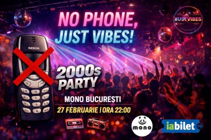 „No Phone, Just Vibes” – petrecere fără ecrane, cu muzică din anii ’90 și 2000, în centrul Bucureștiul, pe 27 februarie